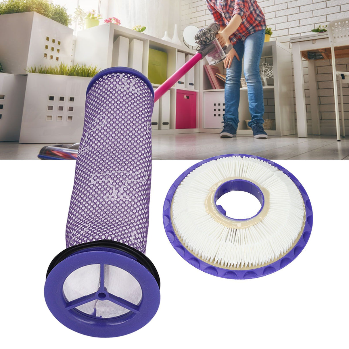 Post Filter Pre Filter Set for DC41 DC65 DC66 Vacuum Cleaner Replaces Part Filters Replacement