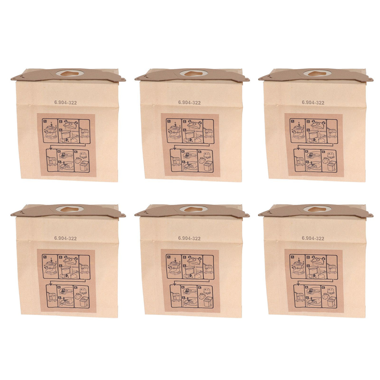 Vacuum Cleaner Paper Garbage Dust Bag for Karcher WD2250 A2004 A2054 MV2 Vacuum Cleaner