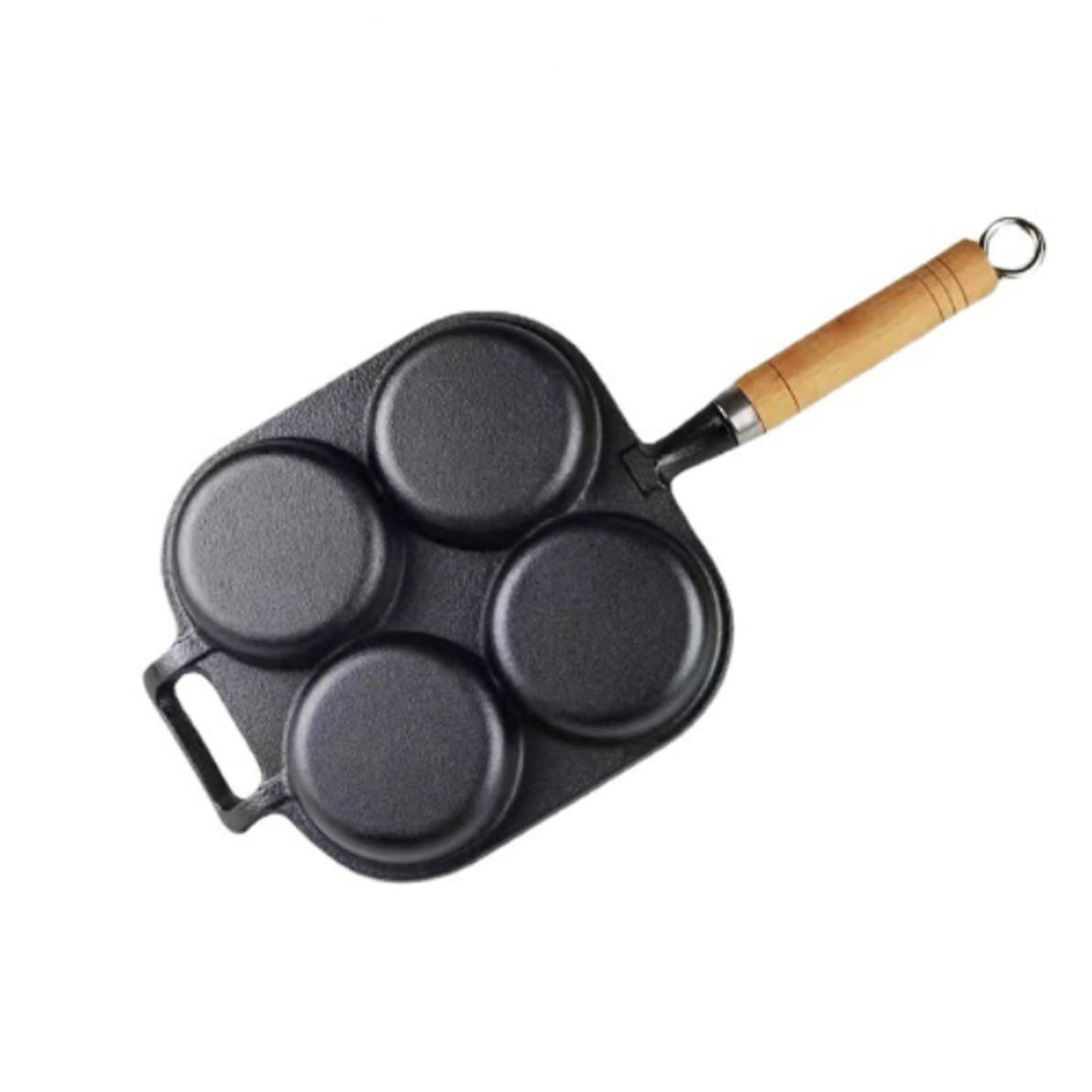Frying Pan Deepened Non Stick With Spatula Oil Brush Four Hole Frying Pot For Breakfast Pancake