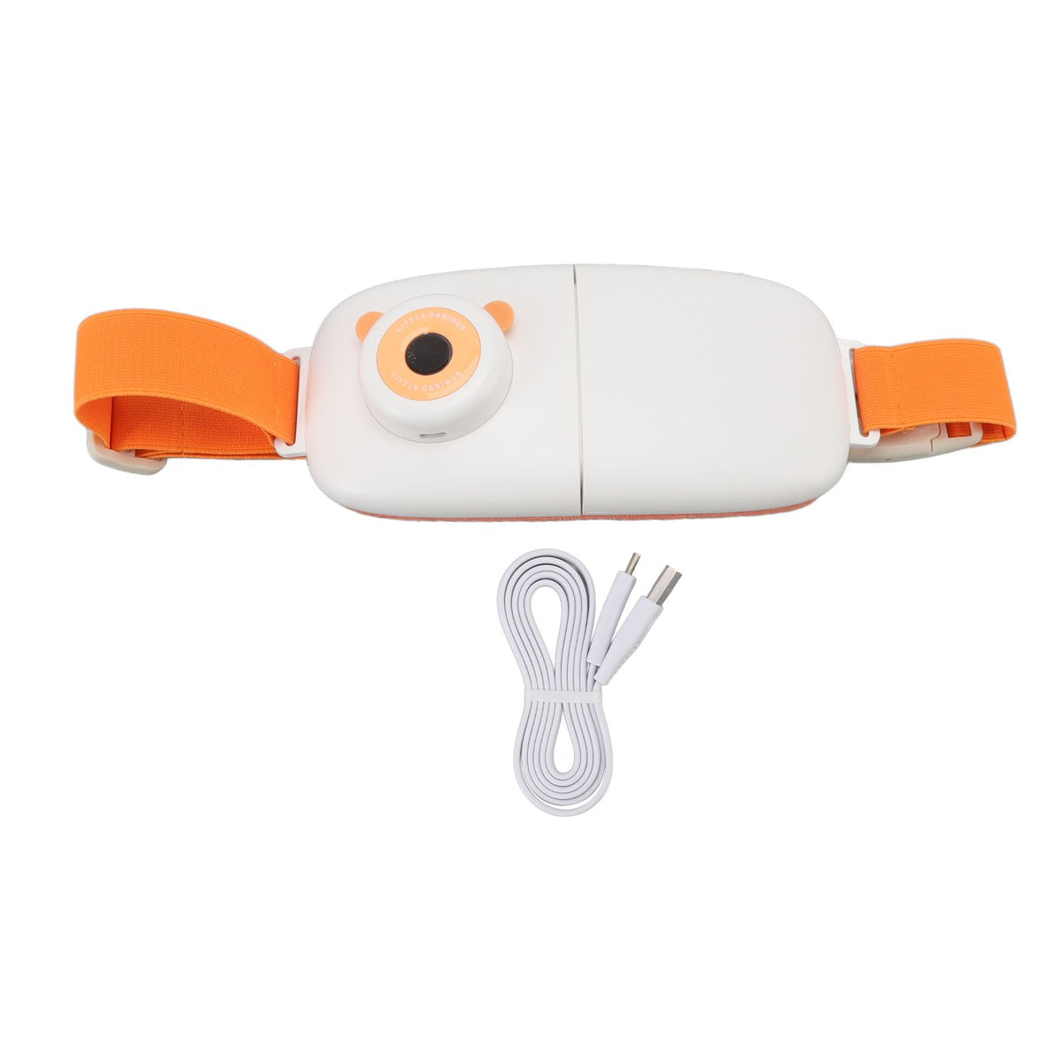 Foldable Menstrual Pain Belt Digital Display USB Charging Fast Heating Waist Warming Belt for Women Orange
