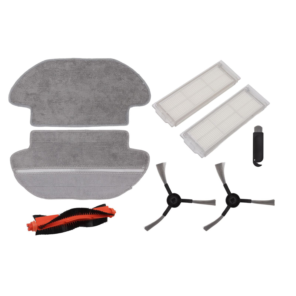 Vacuum Cleaner Main Roller Brush Kit with Side Brush Mop Cloth Filter for Conga 3290 3490 3690 for Proscenic M6 Pro