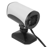 150W Car Heater 2 Modes Warming Cooling 360 Degree Rotation Portable Car Defroster Defogger 12V White - Close-Up Angle