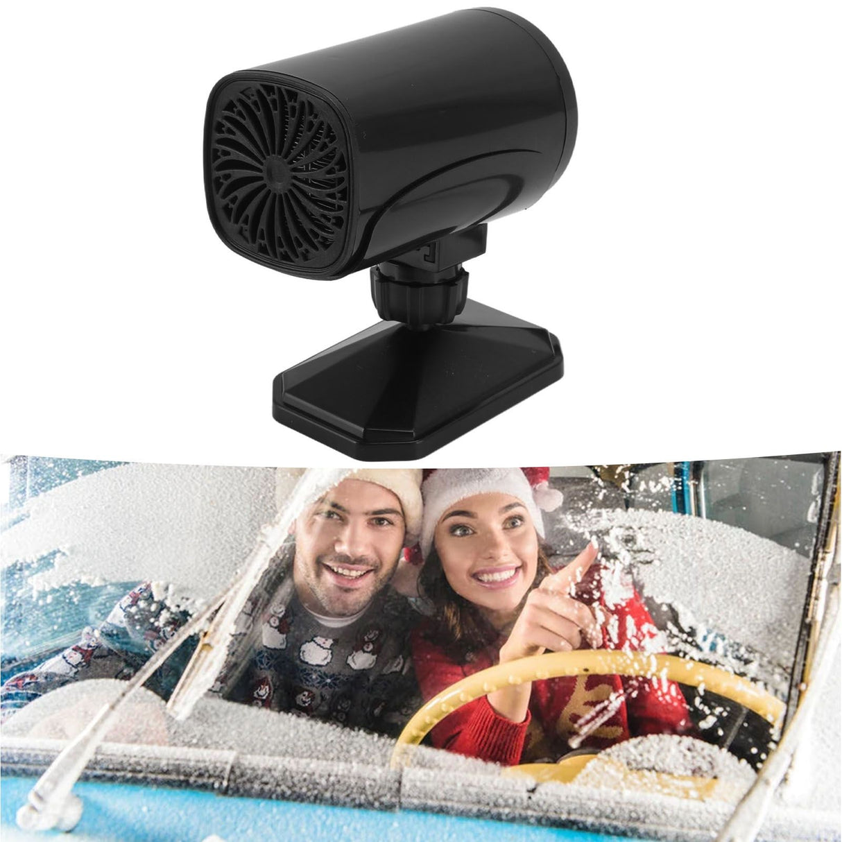 150W Car Heater 2 Modes Warming Cooling 360 Degree Rotation Portable Car Defroster Defogger 12V Black