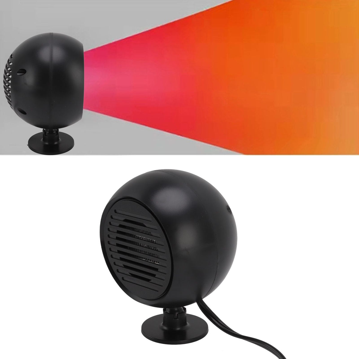 Car Space Heater High Power Multi Angle Rotation Black Windscreen Demister for Driving 12V