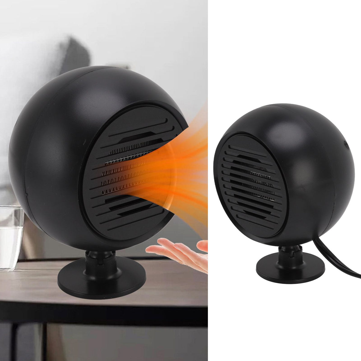 Car Space Heater High Power Multi Angle Rotation Black Windscreen Demister for Driving 12V