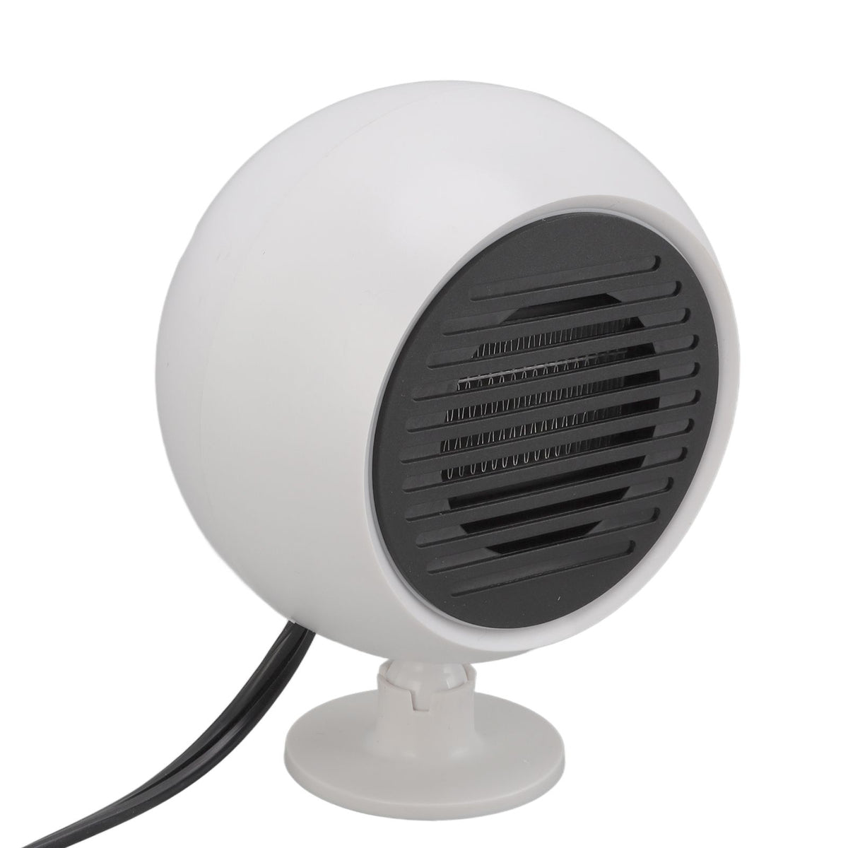 Car Heater Constant Temperature Low Noise Wide Angle 360° Adjustable Car Heater Fan White 12V