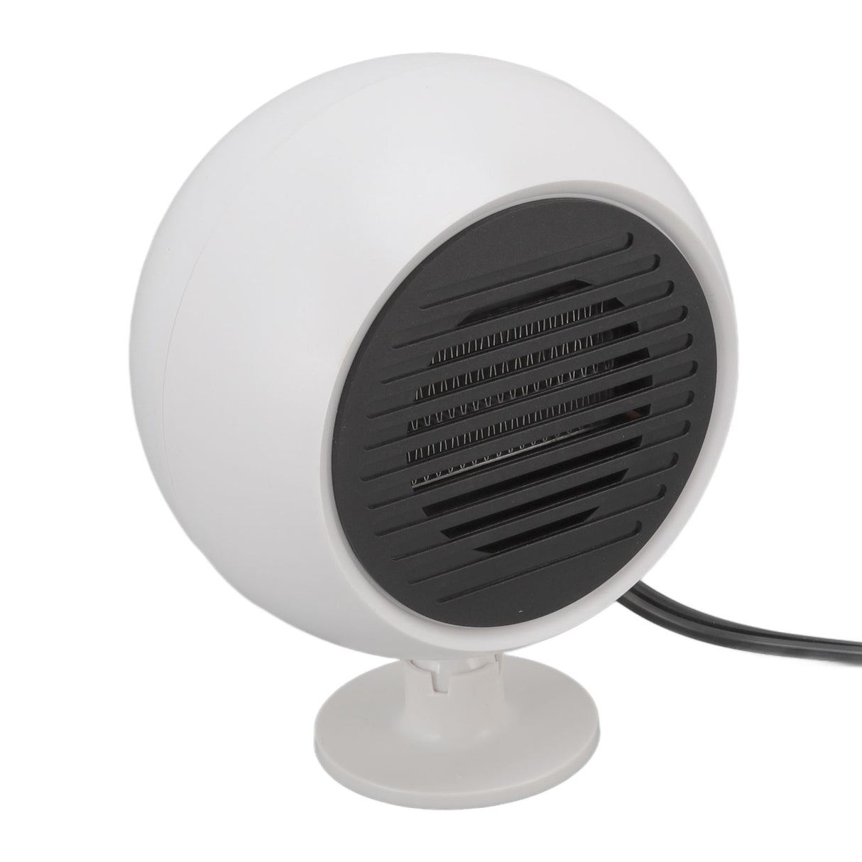 Car Heater Constant Temperature Low Noise Wide Angle 360° Adjustable Car Heater Fan White 12V