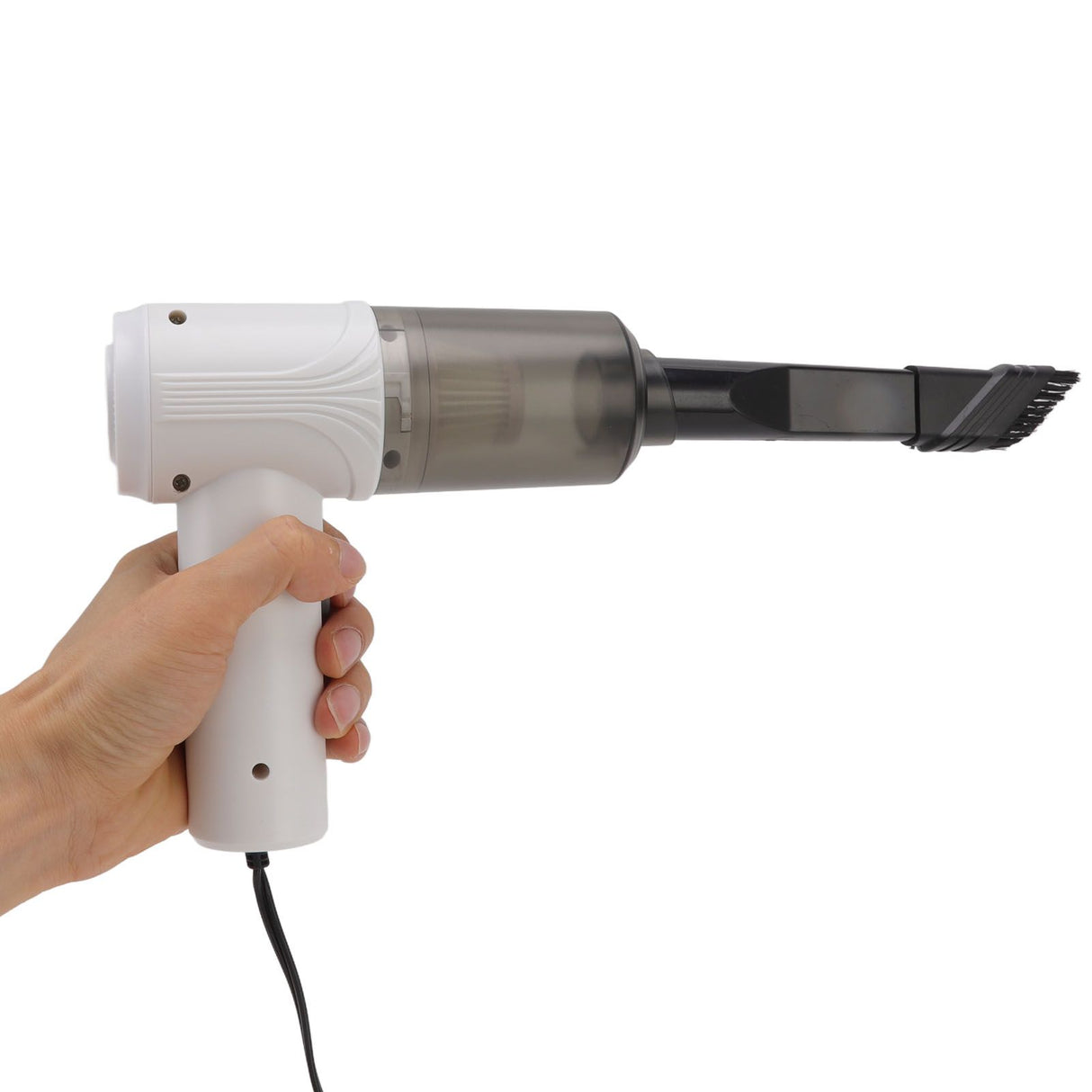 Car Vacuum Cleaner 360° Cleaning Washable Filter Screen Portable Handheld Vacuum Cleaner Inflator 12V White