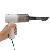 Car Vacuum Cleaner 360° Cleaning Washable Filter Screen Portable Handheld Vacuum Cleaner Inflator 12V White