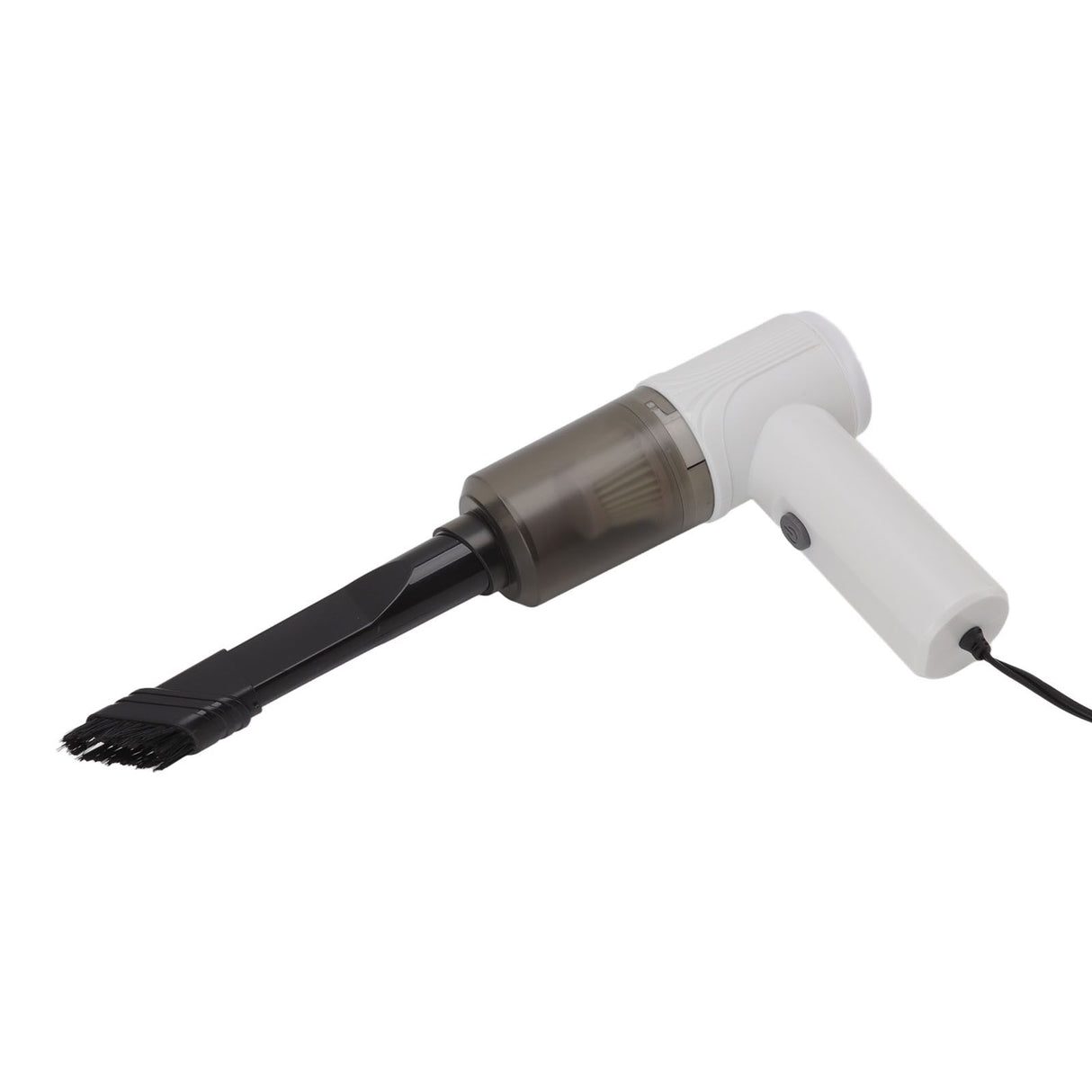 Car Vacuum Cleaner 360° Cleaning Washable Filter Screen Portable Handheld Vacuum Cleaner Inflator 12V White
