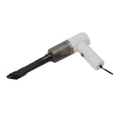 Car Vacuum Cleaner 360° Cleaning Washable Filter Screen Portable Handheld Vacuum Cleaner Inflator 12V White - Top-Down View