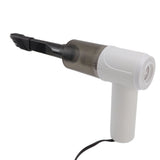 Car Vacuum Cleaner 360° Cleaning Washable Filter Screen Portable Handheld Vacuum Cleaner Inflator 12V White - Rear View