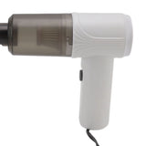 Car Vacuum Cleaner 360° Cleaning Washable Filter Screen Portable Handheld Vacuum Cleaner Inflator 12V White