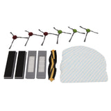 Replacement Accessories Kit for Yeedi Vac 2pro Robot Cleaner Main Side Brush with Filter and Mopping Cloths Set - Front View