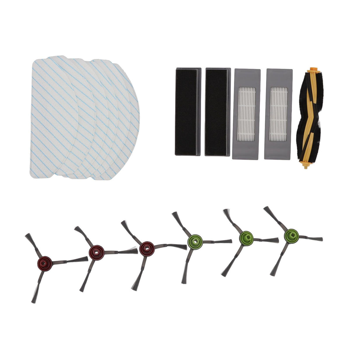 Replacement Accessories Kit for Yeedi Vac 2pro Robot Cleaner Main Side Brush with Filter and Mopping Cloths Set