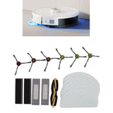 Replacement Accessories Kit for Yeedi Vac 2pro Robot Cleaner Main Side Brush with Filter and Mopping Cloths Set
