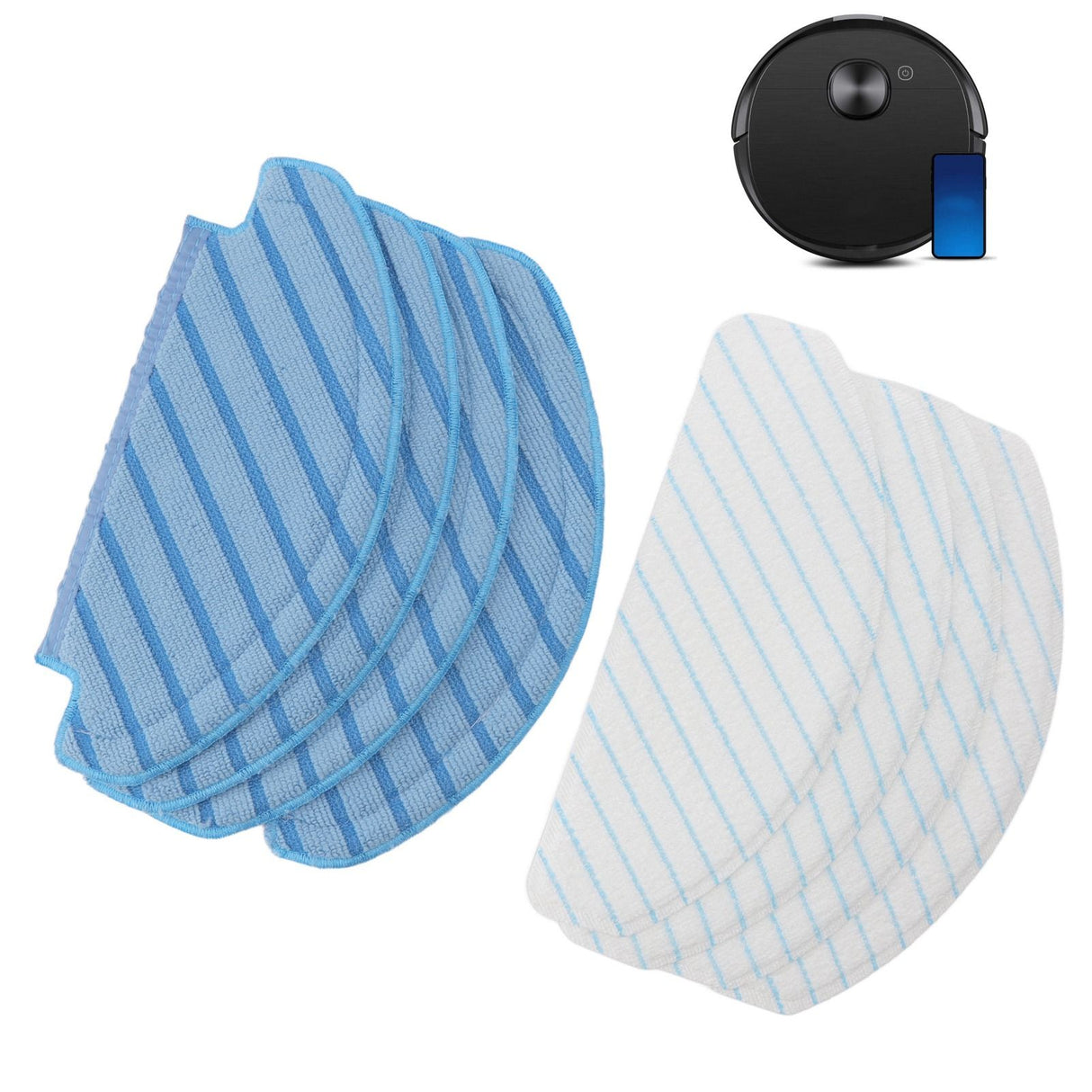 8 Pcs Mop Cloth for DEEBOT OZMO T8 T8aivi N8pro Plus Vacuum Cleaner Replacement Parts Cleaning Pads Microfiber Mop