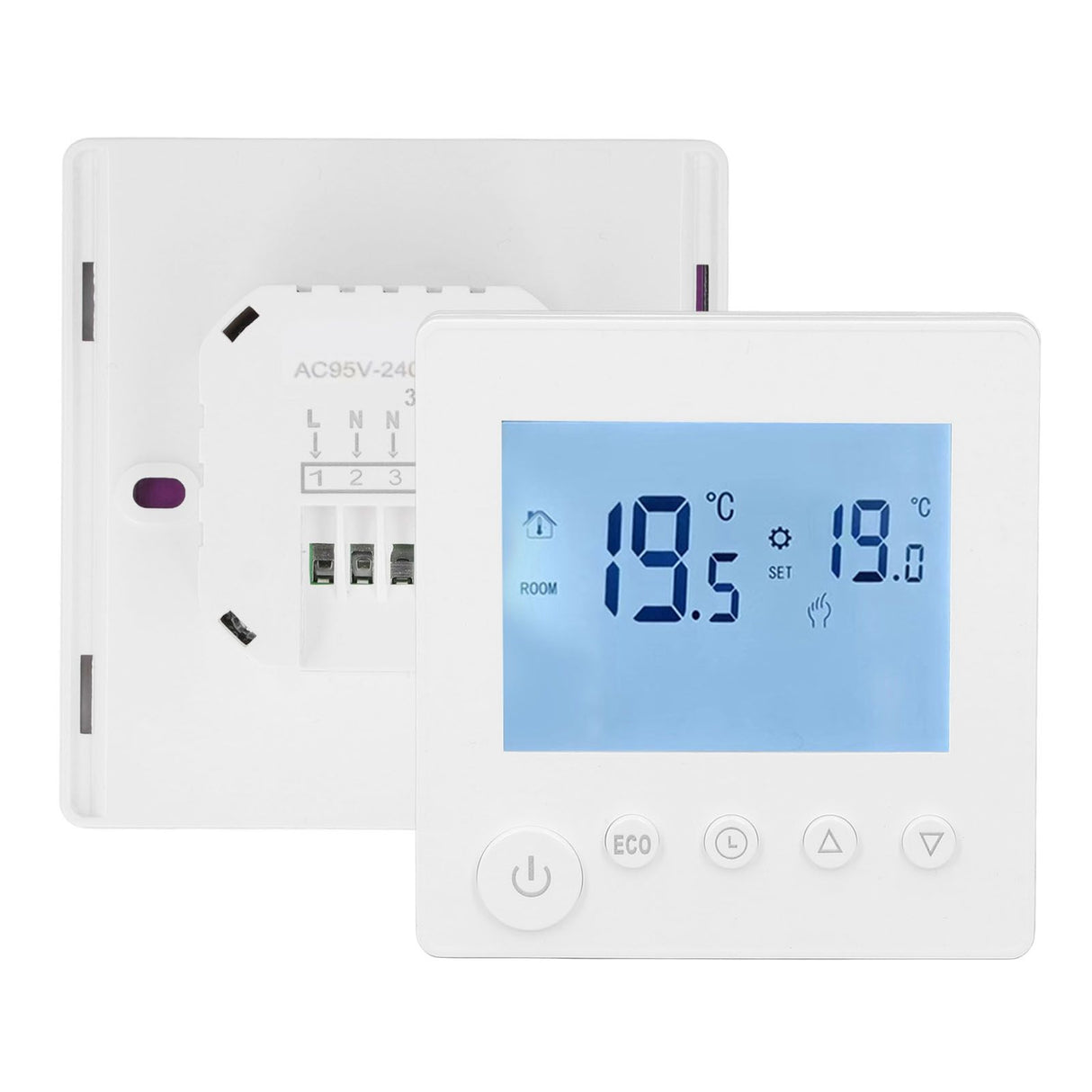 3A Water Heating Thermostat with LCD ABS Intelligent Temperature Controller for Home 95‑240V