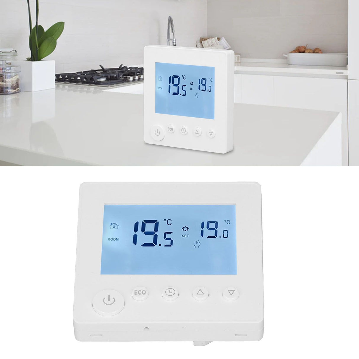 3A Water Heating Thermostat with LCD ABS Intelligent Temperature Controller for Home 95‑240V