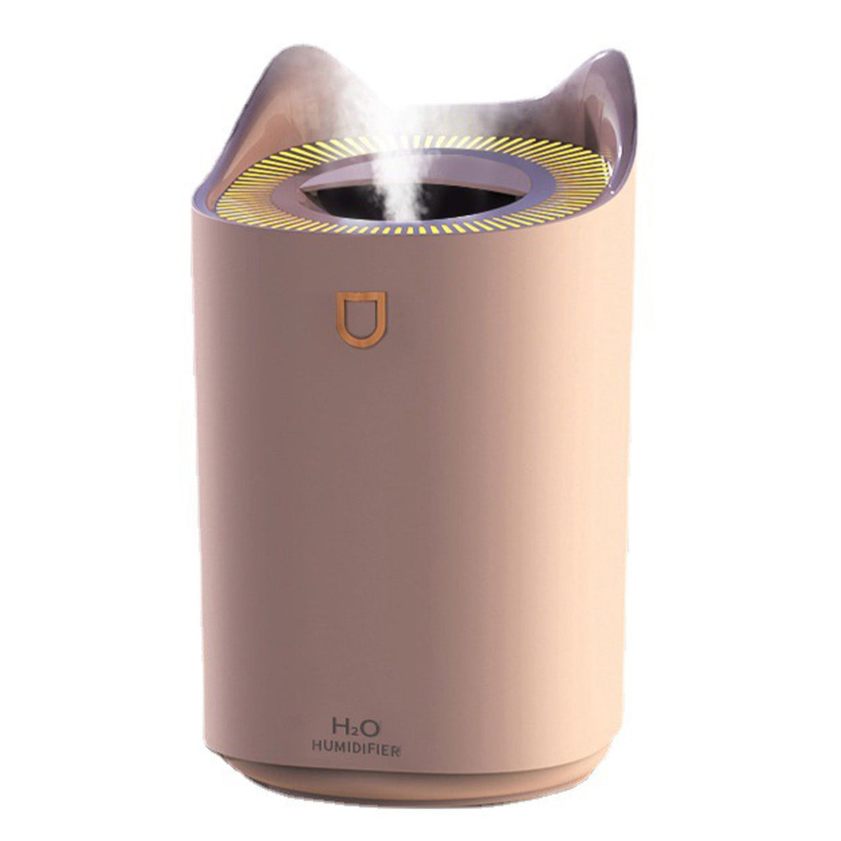 2L Air Humidifier USB Deep Hydration Fine Spout Multifunction Desk Humidifier Ambient Light for Office Pink