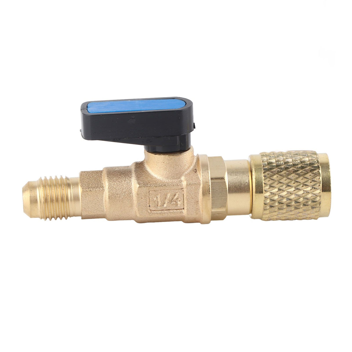 AC Air Conditioning Refrigeration Valve Refrigerant Liquid Hose Ball Valve Adapter Yellow