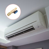 AC Air Conditioning Refrigeration Valve Refrigerant Liquid Hose Ball Valve Adapter Yellow - Extra Image