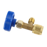 Universal Refrigerant Safety Valve Brass 1cm Diameter Cylinder Valve Replacement for Home Air Conditioner Yellow - 45-Degree Angle