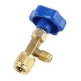 Universal Refrigerant Safety Valve Brass 1cm Diameter Cylinder Valve Replacement for Home Air Conditioner Yellow - Close-Up Angle