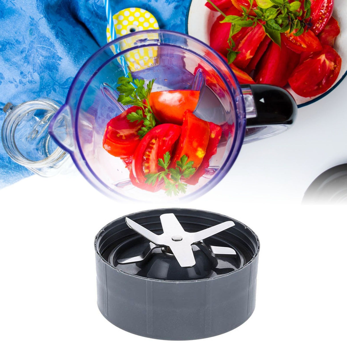 Juicer Blade Replacement Stainless Steel Cross Blade Knife Base Blender Blade Spare Parts for NB900W ABS