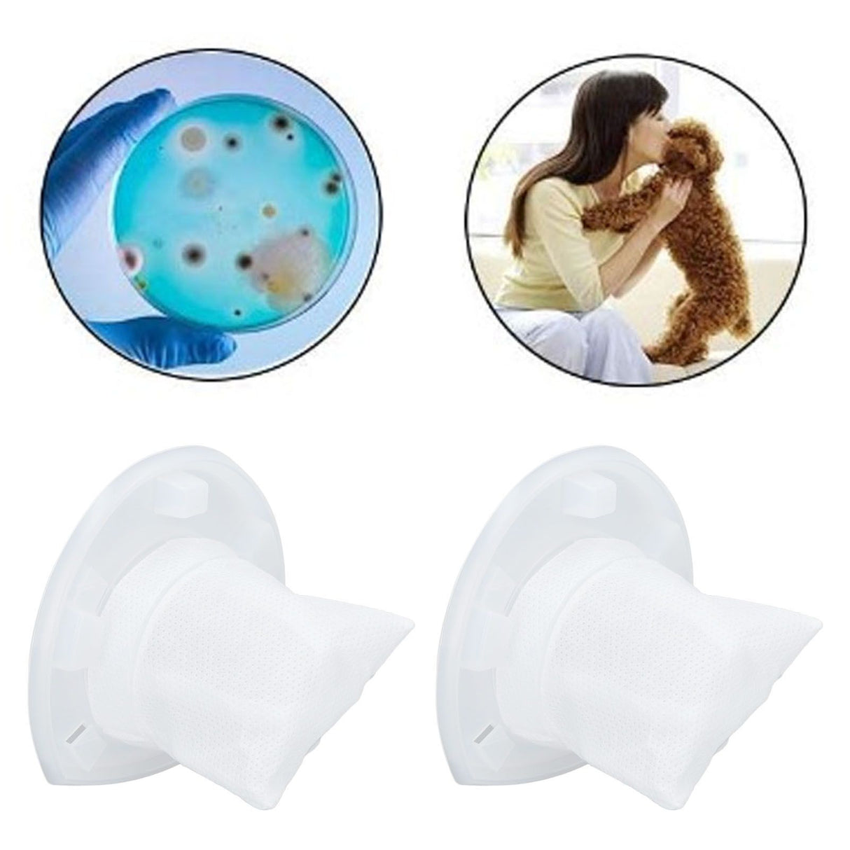 2 PCS Vacuum Cleaner Filters for VF110 Sweeper Replacement Filter Screen Accessories