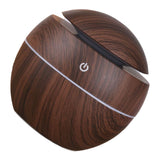 Wood Grain Humidifier Compact Portable 5V 2W USB Humidifier for Bedrooms Living Rooms Office Car
