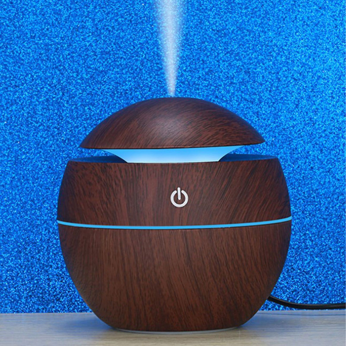 Wood Grain Humidifier Compact Portable 5V 2W USB Humidifier for Bedrooms Living Rooms Office Car