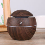 Wood Grain Humidifier Compact Portable 5V 2W USB Humidifier for Bedrooms Living Rooms Office Car