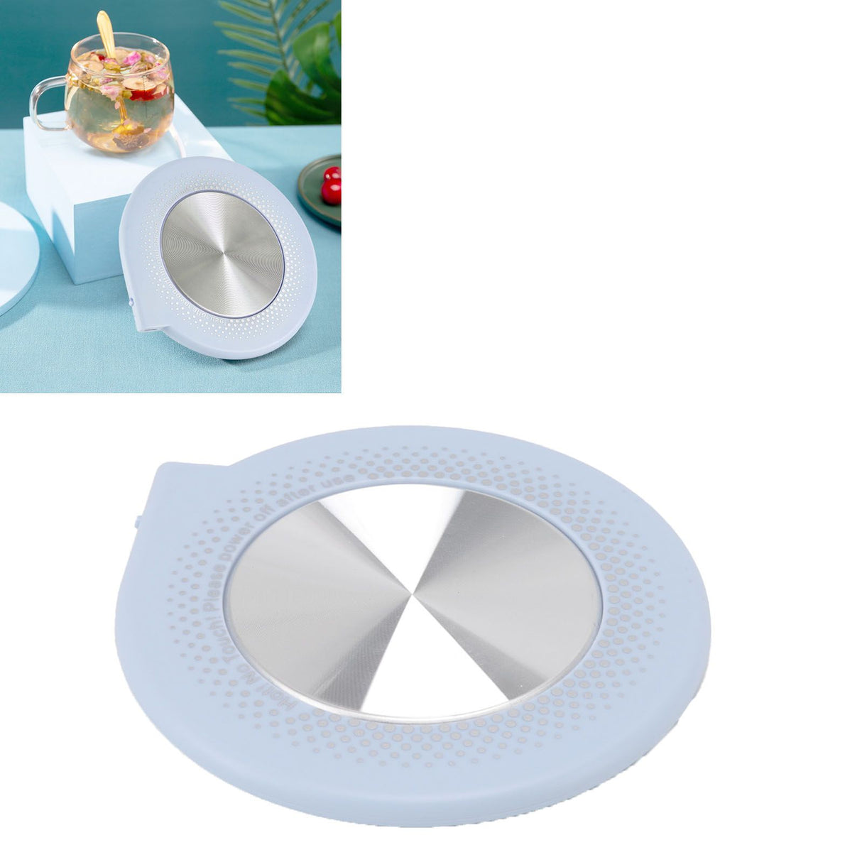 Coffee Mug Desk Warmer 55°C Constant Temperature Electric Cup Wamer Portable USB Fast Heating Coffee Warmer Blue
