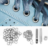 Grommet Tool Kit 100 Set Grommet Eyelets with Setting Tools Hole Cutter Mandrel for Tarps Handicraft - Extra Image