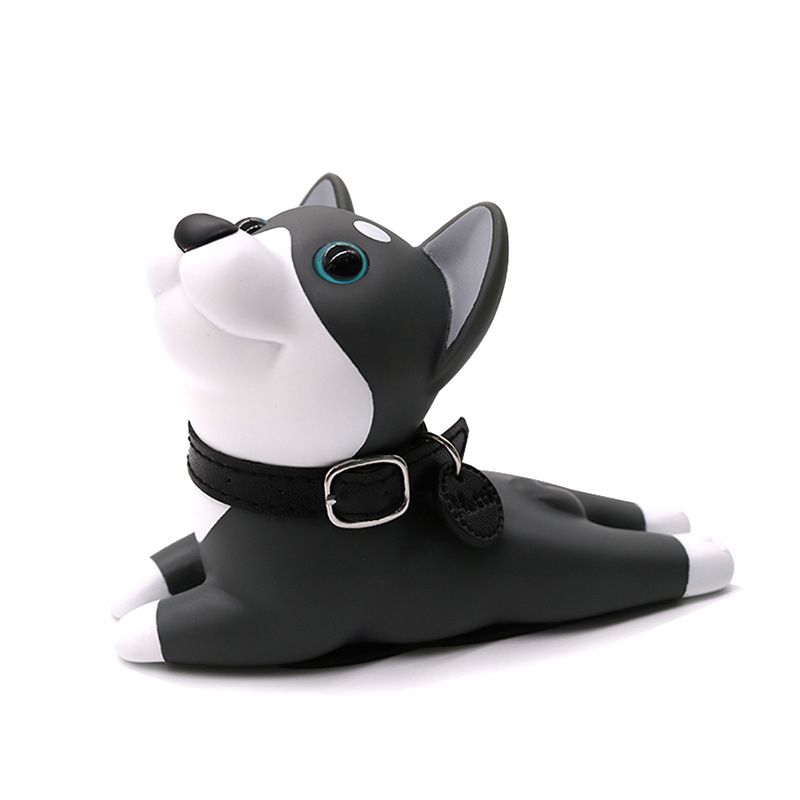 Cartoon Door Stopper Cute Animal Shaped Punch Free Decorative Door Wedge for Home Office Gray Dog