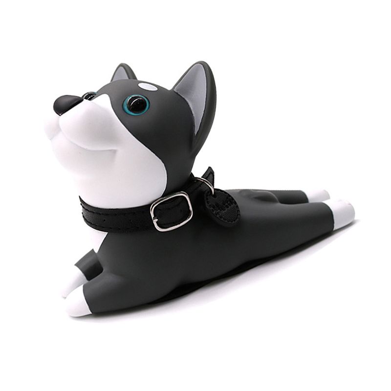 Cartoon Door Stopper Cute Animal Shaped Punch Free Decorative Door Wedge for Home Office Gray Dog