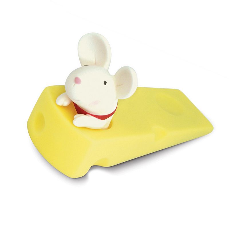 Cartoon Door Stopper Cute Animal Shaped Punch Free Decorative Door Wedge for Home Office White Mouse