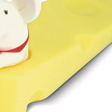 Cartoon Door Stopper Cute Animal Shaped Punch Free Decorative Door Wedge for Home Office White Mouse