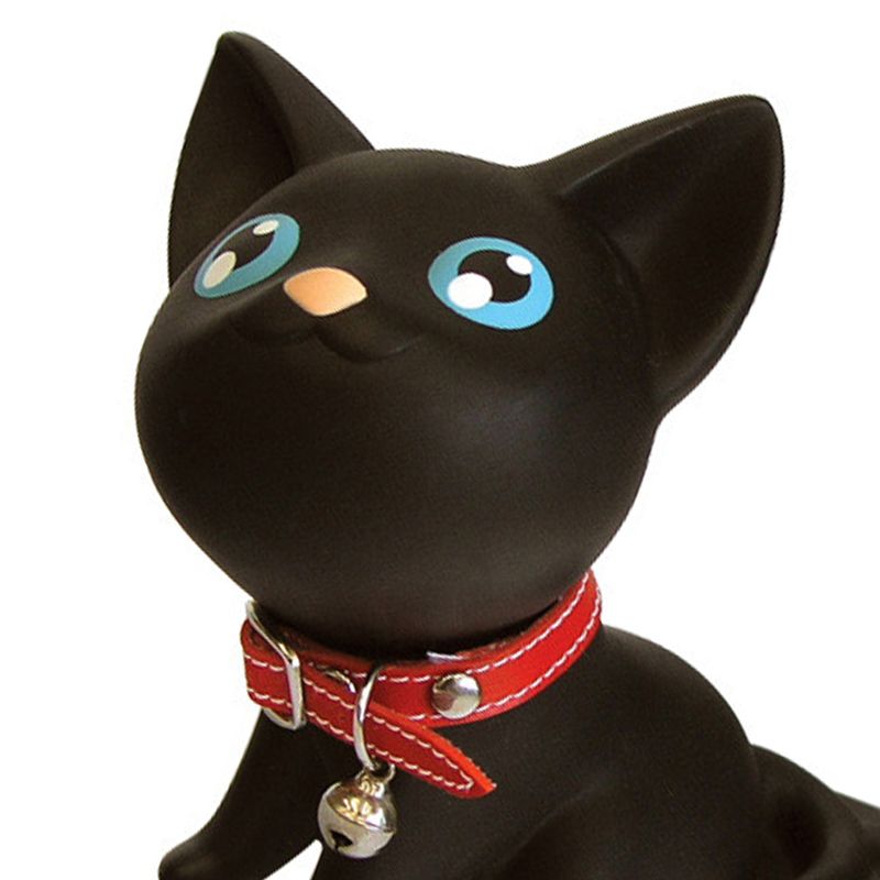 Cartoon Door Stopper Cute Animal Shaped Punch Free Decorative Door Wedge for Home Office Black Cat