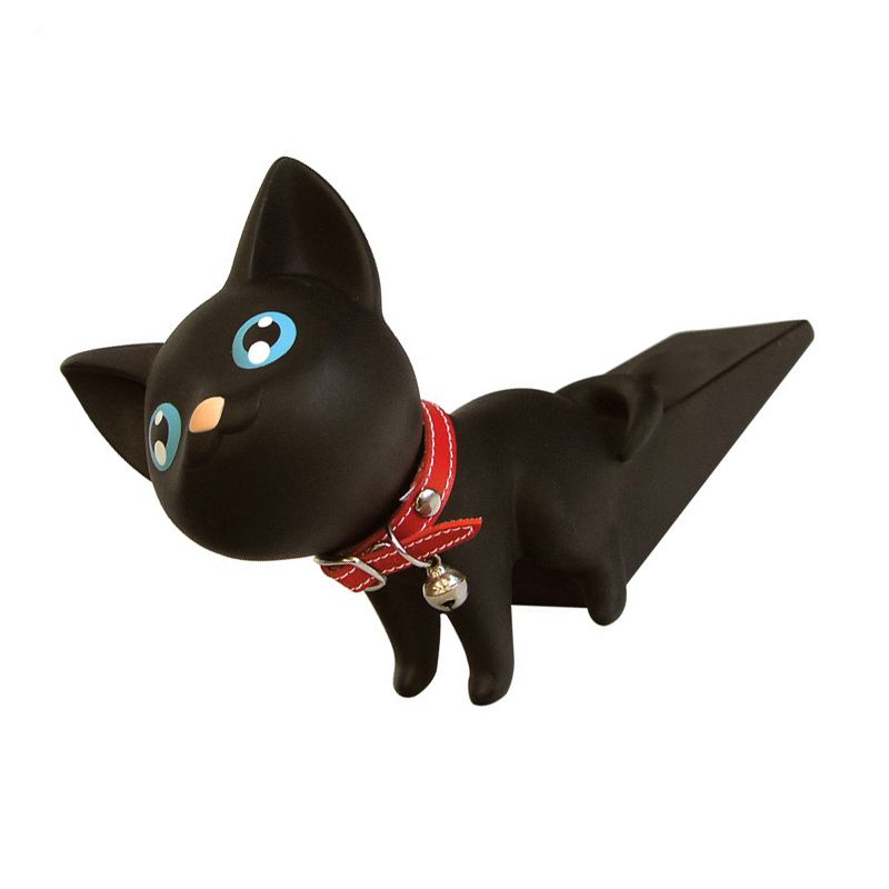 Cartoon Door Stopper Cute Animal Shaped Punch Free Decorative Door Wedge for Home Office Black Cat