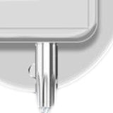 Refrigerator Lock Combination Design Strong Metal ABS Multifunction Freezer Lock for Cabinet Window Door FQ1 White - Low Angle