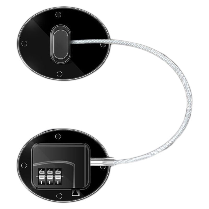 Refrigerator Lock Combination Design Strong Metal ABS Multifunction Freezer Lock for Cabinet Window Door FQ1 Black
