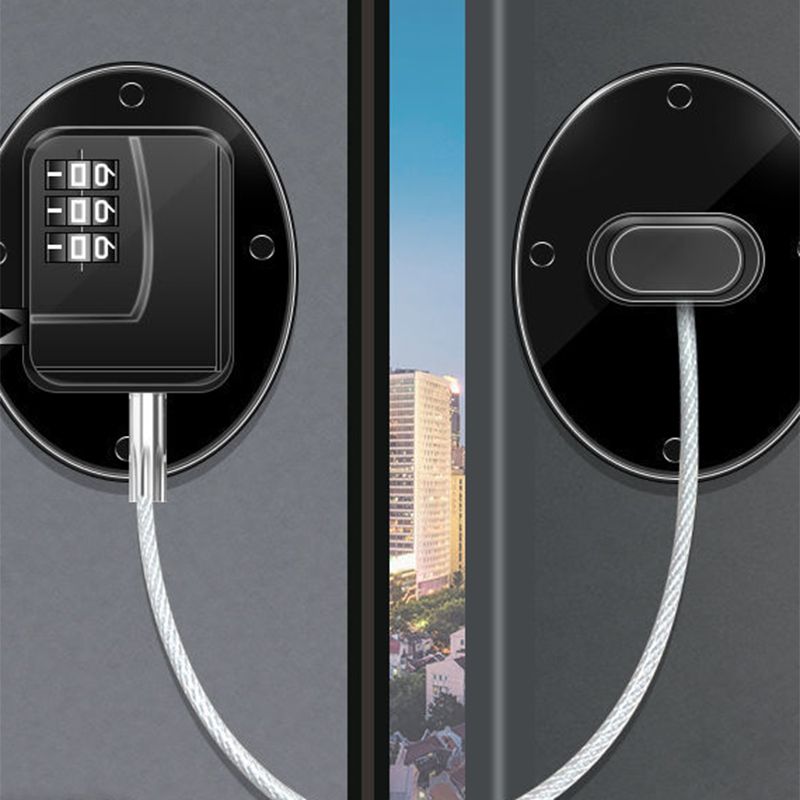 Refrigerator Lock Combination Design Strong Metal ABS Multifunction Freezer Lock for Cabinet Window Door FQ1 Black