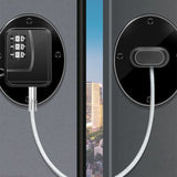 Refrigerator Lock Combination Design Strong Metal ABS Multifunction Freezer Lock for Cabinet Window Door FQ1 Black - Extra Image