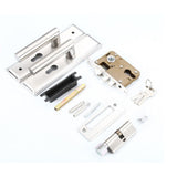 Keyed Entry Door Lock Silent Double Latch Irregular Stainless Steel Door Handle Lock for Bedroom Hotel Balcony