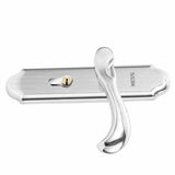 Keyed Entry Door Lock Silent Double Latch Irregular Stainless Steel Door Handle Lock for Bedroom Hotel Balcony