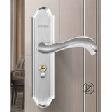 Keyed Entry Door Lock Silent Double Latch Irregular Stainless Steel Door Handle Lock for Bedroom Hotel Balcony