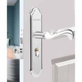 Keyed Entry Door Lock Silent Double Latch Irregular Stainless Steel Door Handle Lock for Bedroom Hotel Balcony