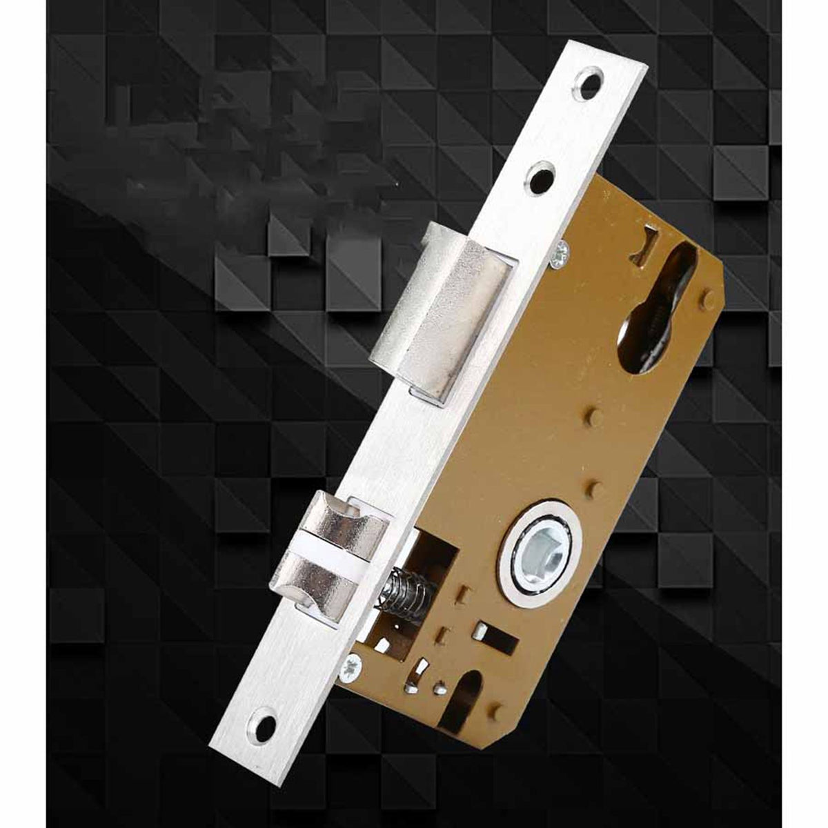 Keyed Entry Door Lock Silent Double Latch Irregular Stainless Steel Door Handle Lock for Bedroom Hotel Balcony